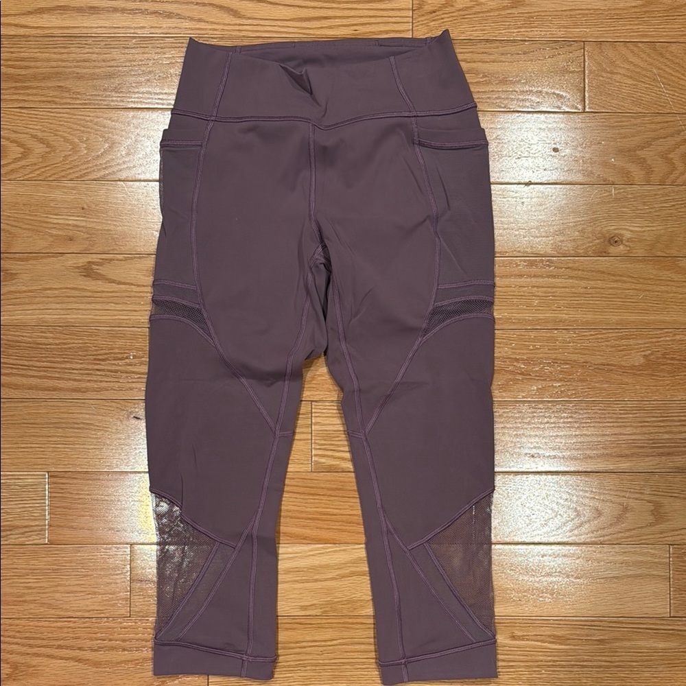 Lululemon cropped purple leggings